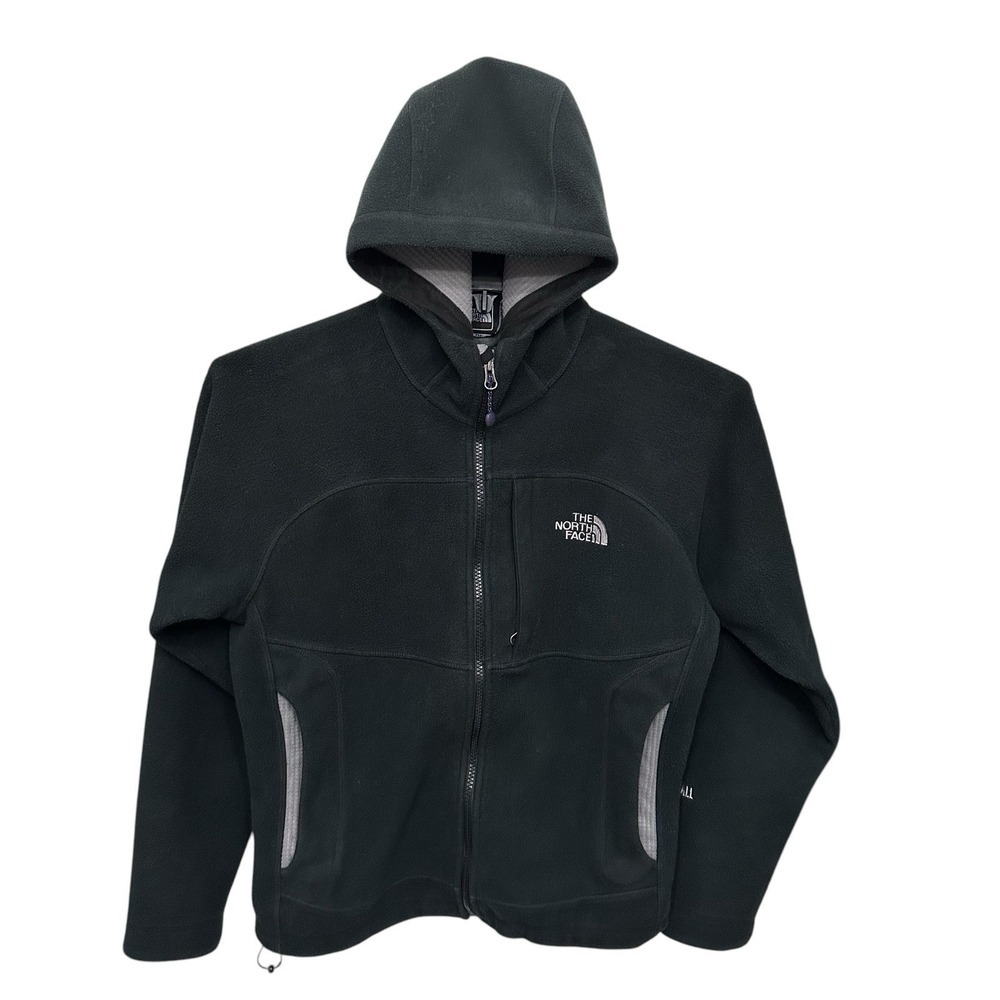 The North Face Windwall Jacket Fleece Women Size Small‎ Full Zip Black Hooded